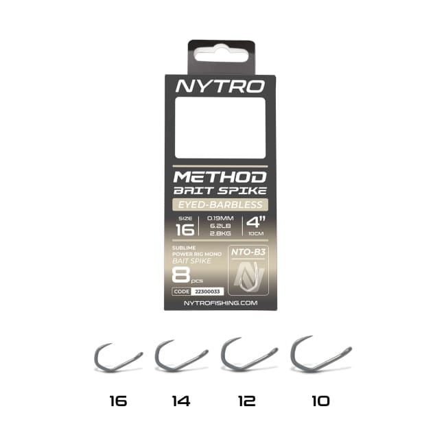 Nytro NTO-B3 Barbless Method Bait Spike Ready Tied Rigs
