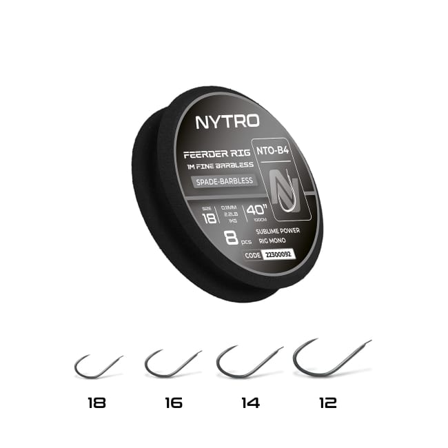 Nytro NTO-B4 Barbless Fine Feeder Ready Tied Rigs