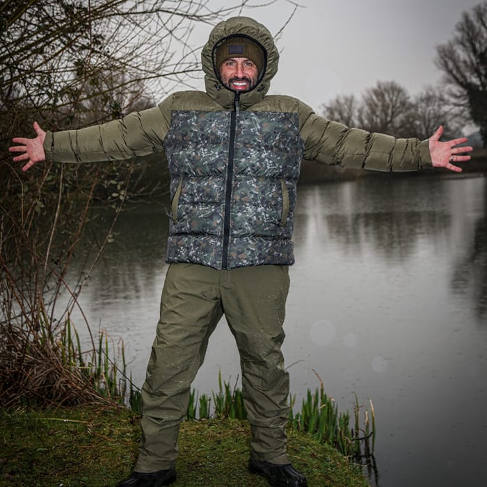 OMC Cubera Puffer Fishing Jacket In Use 2