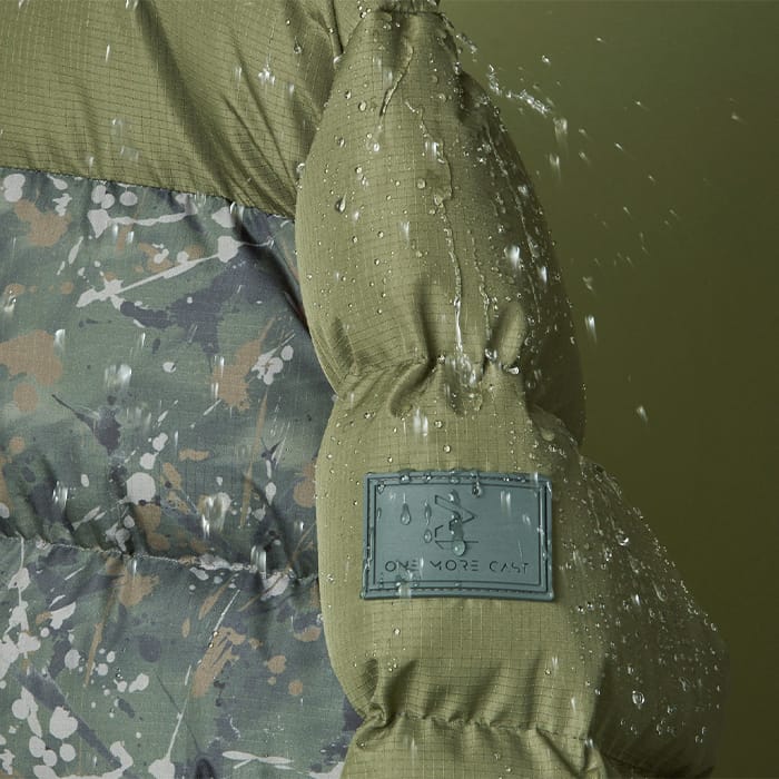 OMC Cubera Puffer Fishing Jacket Close Up Waterproof