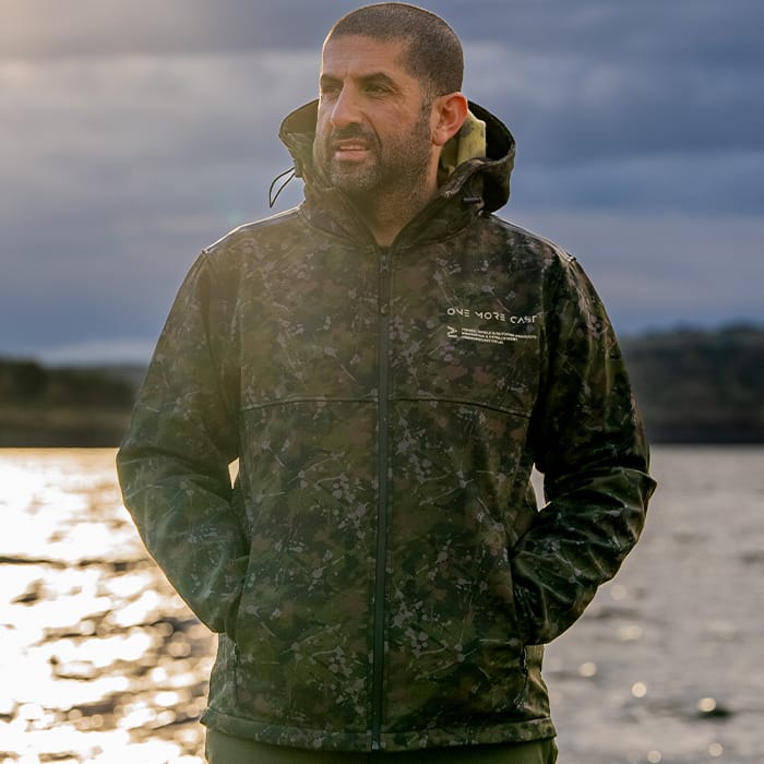 OMC Splash Camo PB Fishing Jacket In Use 1