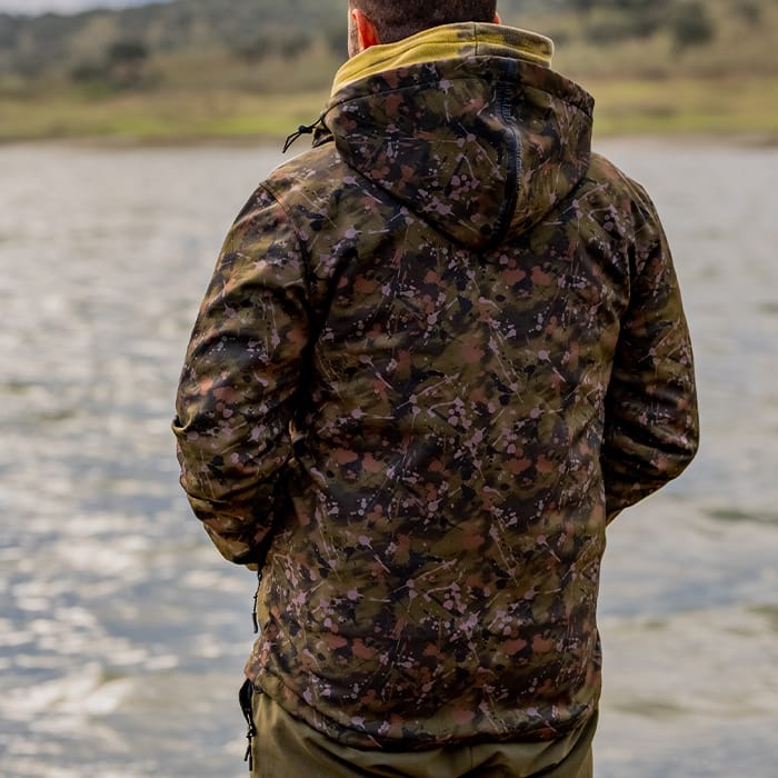 OMC Splash Camo PB Fishing Jacket In Use 3