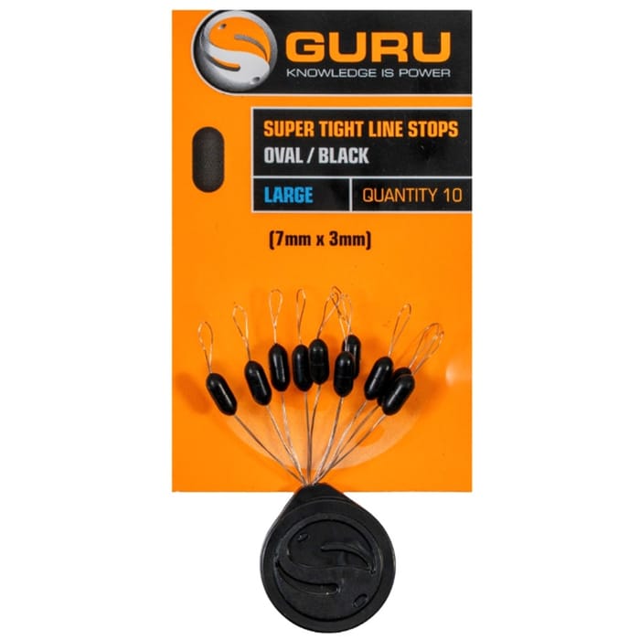 Guru Super Tight Line Oval Stops - Black