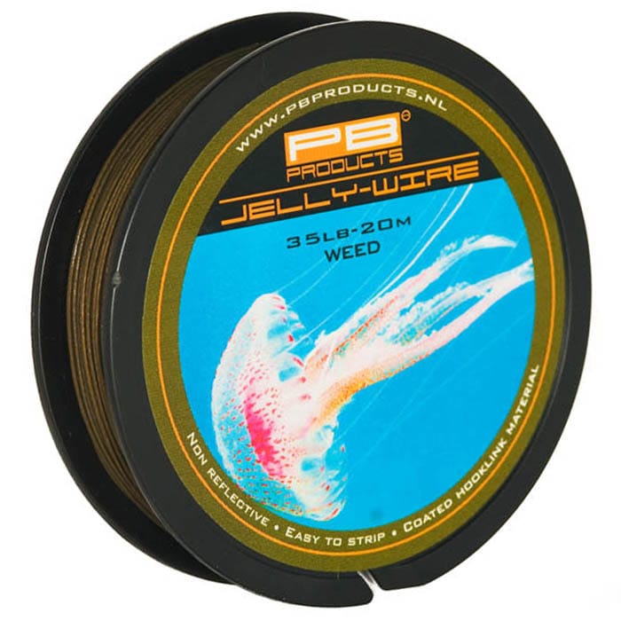 PB Products Jelly Wire Coated Fishing Hooklink 20m Weed