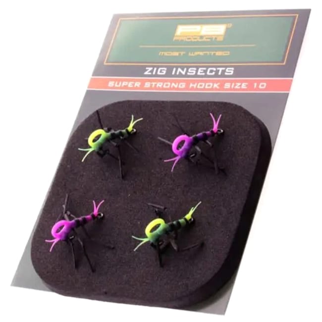 PB Products Super Strong Zig Hook Insects - Yellow / Pink