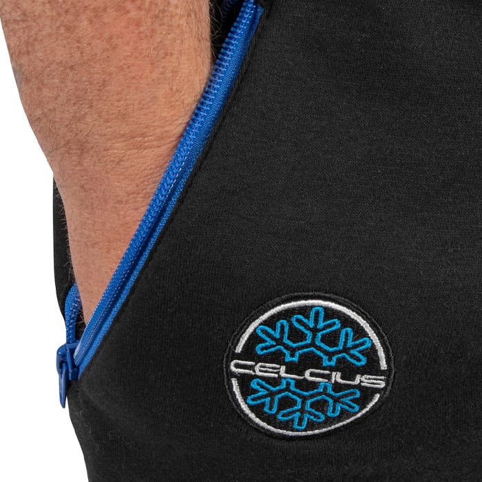 Preston Celcius Joggers Close Up Zip In Use