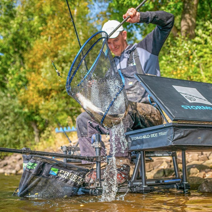 Preston Free Flow Landing Net In Use 2