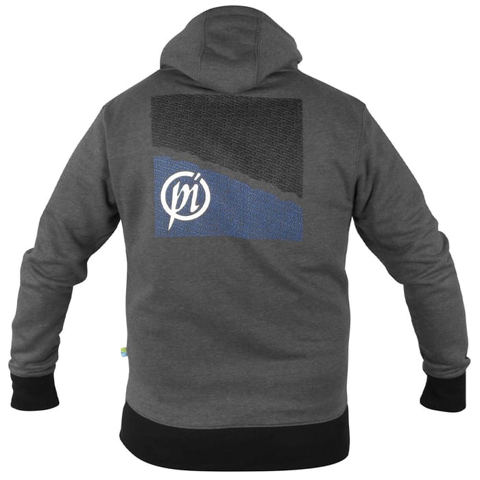 Preston Grey Zip Fishing Hoodie Back