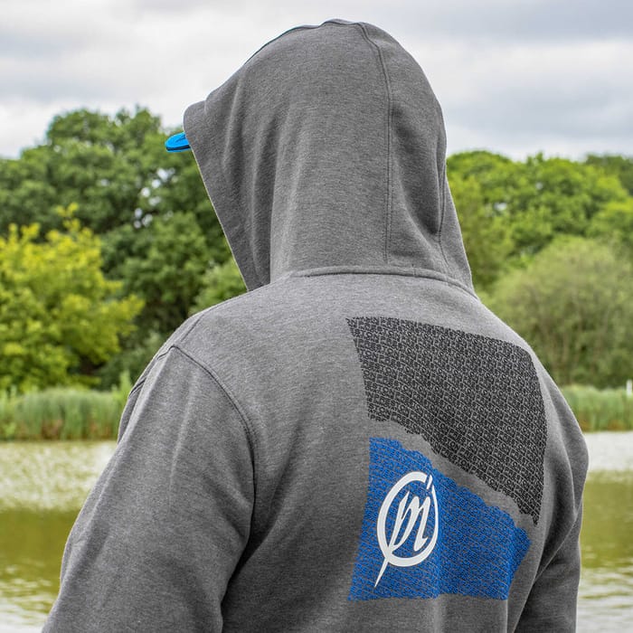 Preston Grey Zip Fishing Hoodie In Use 3