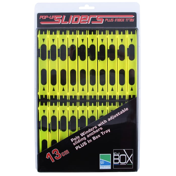 Preston In-Box Slider Winders In Trays Yellow
