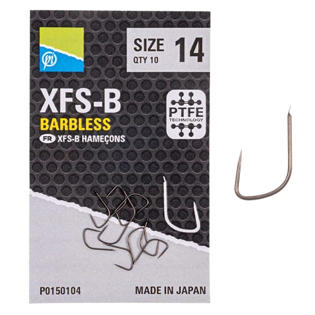Preston XFS-B Hooks - Barbless