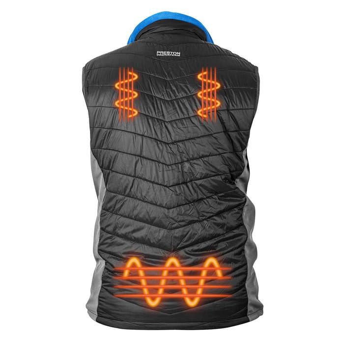 Preston Thermatech Heated Gilet Back Heated Example