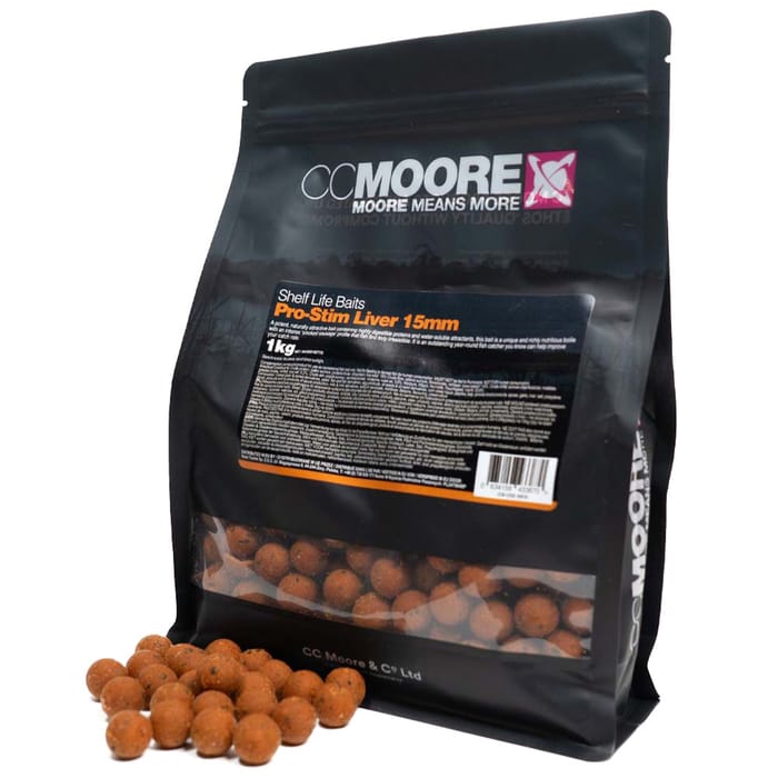 CC Moore Pro-Stim Liver Shelf Life Boilies 1kg 15mm