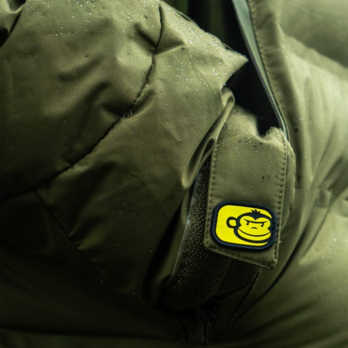 RidgeMonkey APEarel Dropback K2 Waterproof Coat Green In Use 5