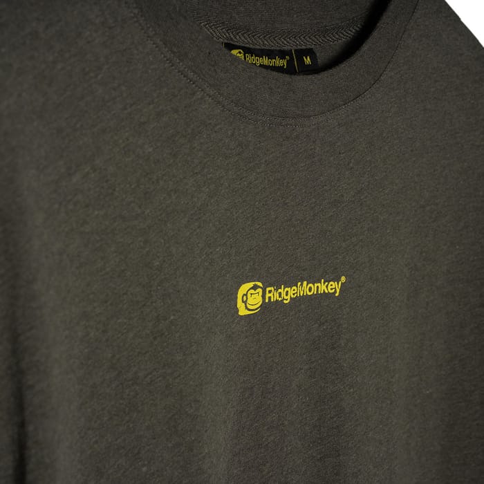 RidgeMonkey APEarel SportFlex Lightweight Green T-Shirt Close Up 3