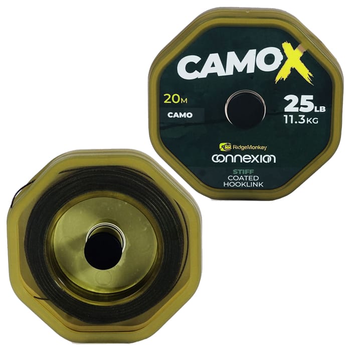 RidgeMonkey Connexion CamoX Stiff Coated Hooklink 25lb