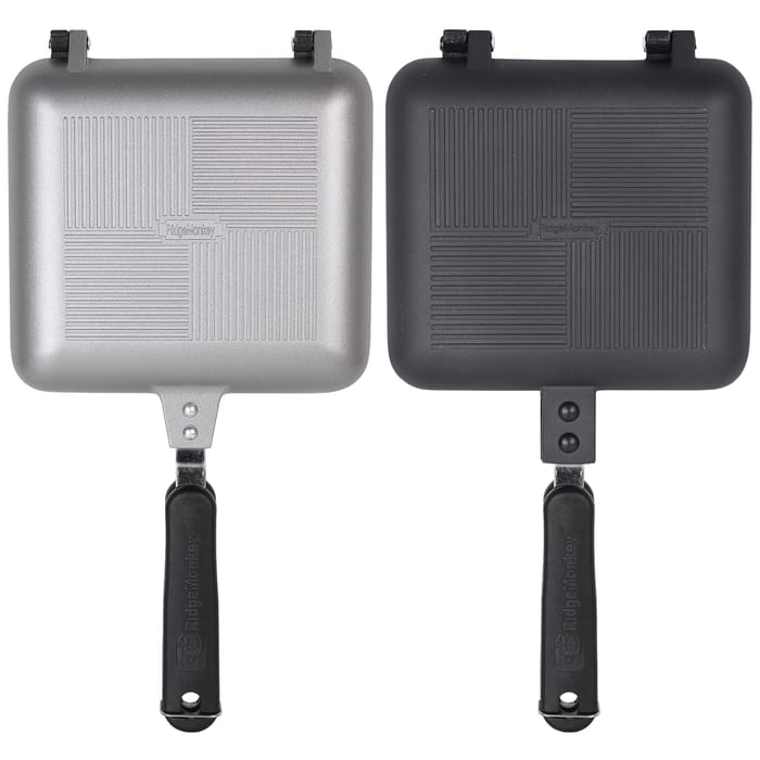 RidgeMonkey Deep Fill Sandwich Toaster XL with utensil MK2