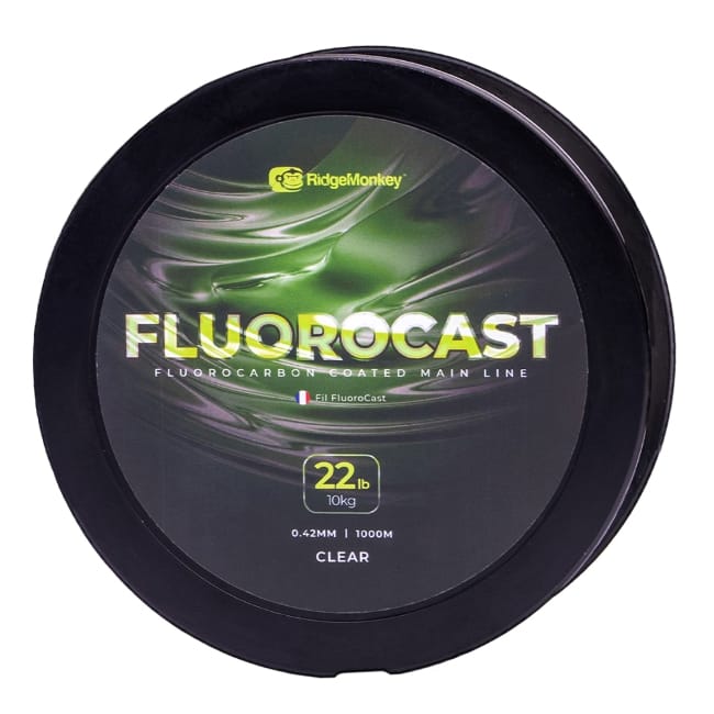 RidgeMonkey FluoroCast Fluorocarbon Coated Mainline 1000m - Clear