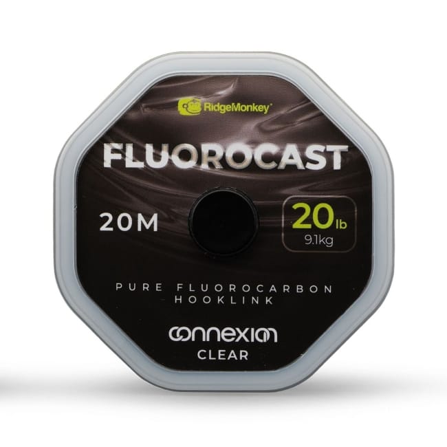 RidgeMonkey FluoroCast Pure Fluorocarbon Hooklink Clear 20m