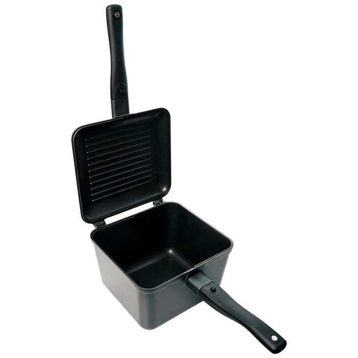 RidgeMonkey Multi-Purpose Fishing Pan And Griddle Set Open