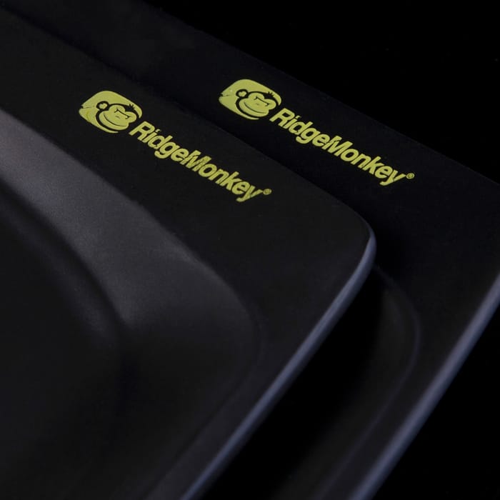 RidgeMonkey SQ DLX Melamine Fishing Plate Pack Logo