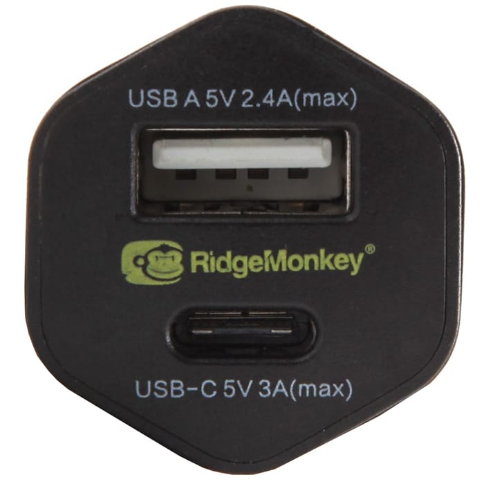 RidgeMonkey Vault 15W USB-C Car Charger Adaptor Front