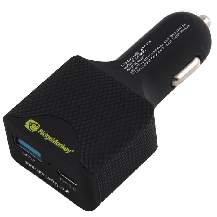 RidgeMonkey Vault 45W USB-C PD Car Charger Adaptor