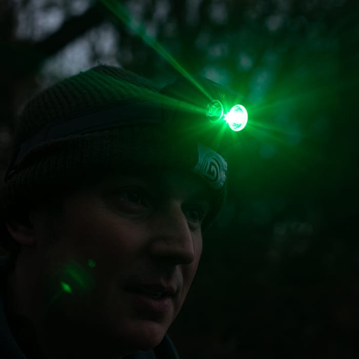 RidgeMonkey VRH300 USB Rechargeable Headtorch In Use 2