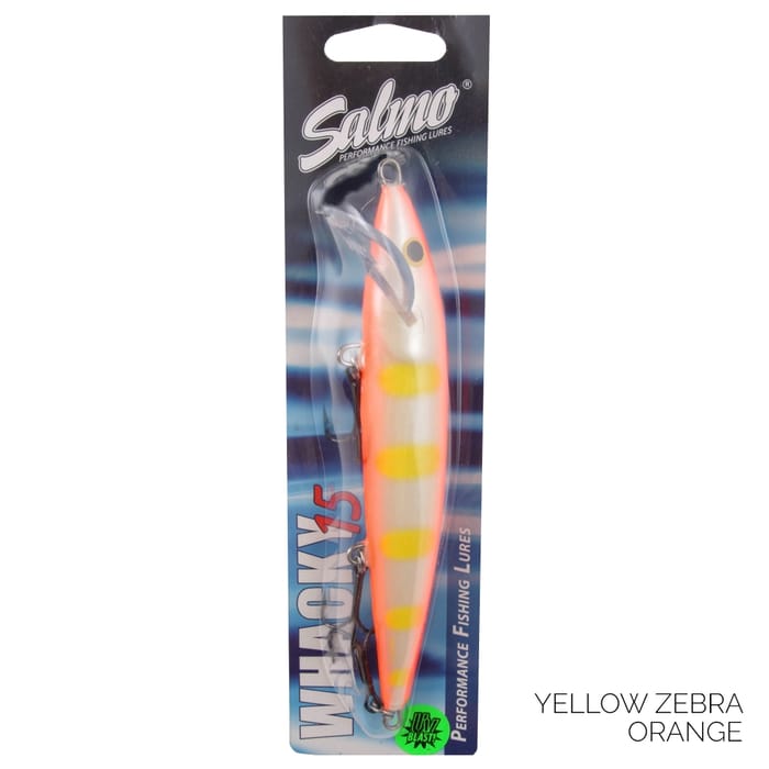 Salmo Whacky 15cm Floating Lure Yellow Zebra Orange