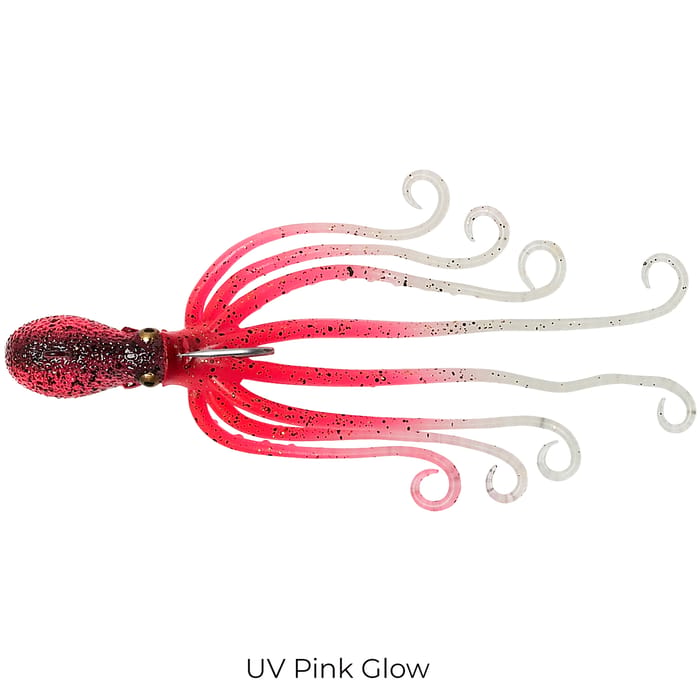 Savage Salt 3D Octopus Lure 10cm UV Pink Glow