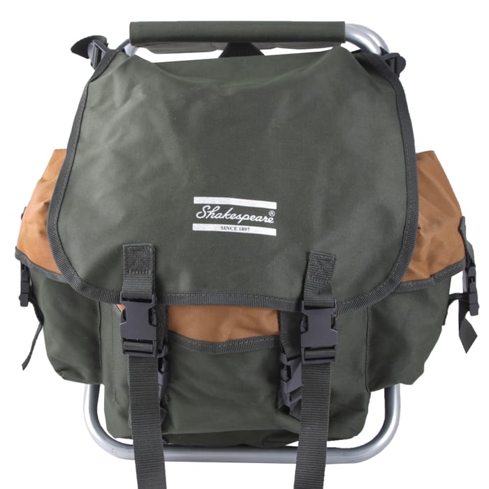 Shakespeare Folding Fishing Stool with Back Pack Front