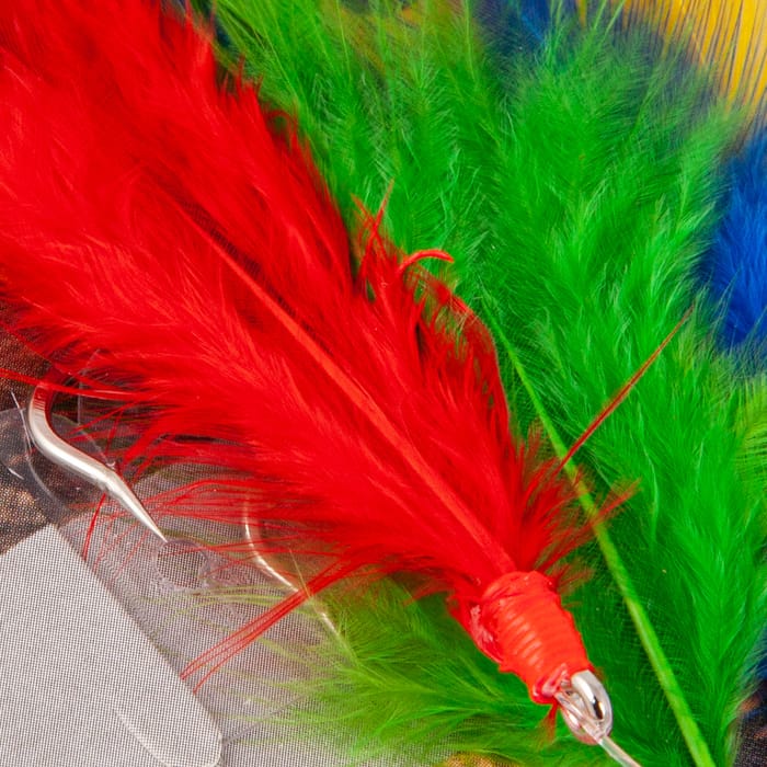 Shakespeare Salt XT Mackerel Feathers Coloured Close Up