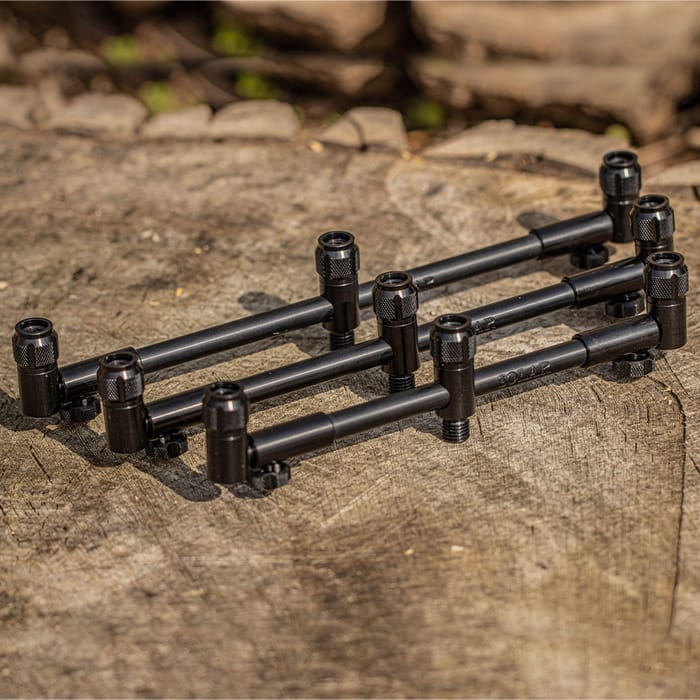 Solar Black-Lite Pro-Loc 2 Rod Adjustable Fishing Buzzer Bar 2