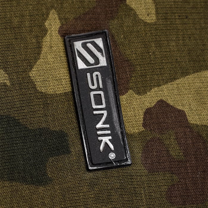 Sonik Camo Fishing Hoodie Branding