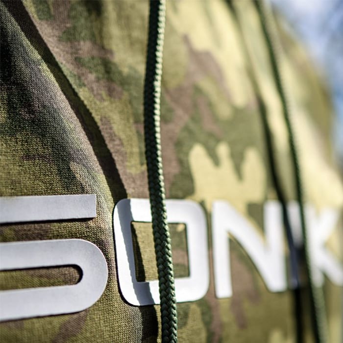Sonik Camo Fishing Hoodie Close Up 2