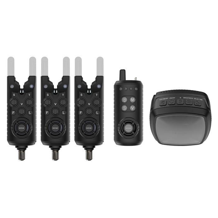 Sonik Gizmo2 Fishing Bite Alarm Set 3+1+ Bivvy Lamp