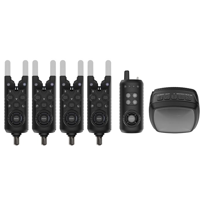 Sonik Gizmo2 Fishing Bite Alarm Set 4+1+ Bivvy Lamp