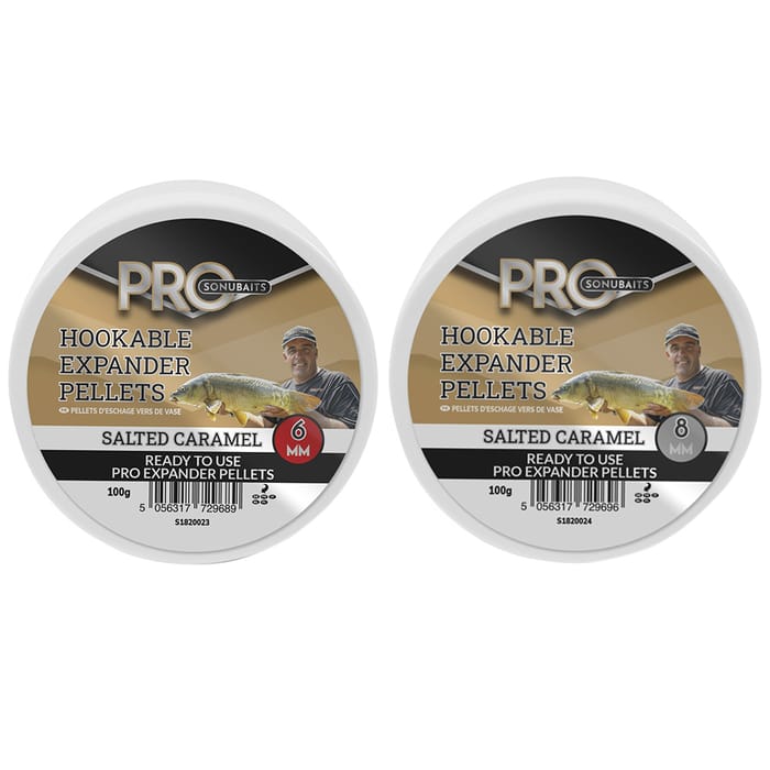 Sonubaits Hookable Expander Pellets Salted Caramel 6mm & 8mm