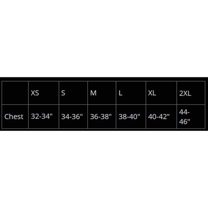 Speero Green Merga Hoodie Size Guide
