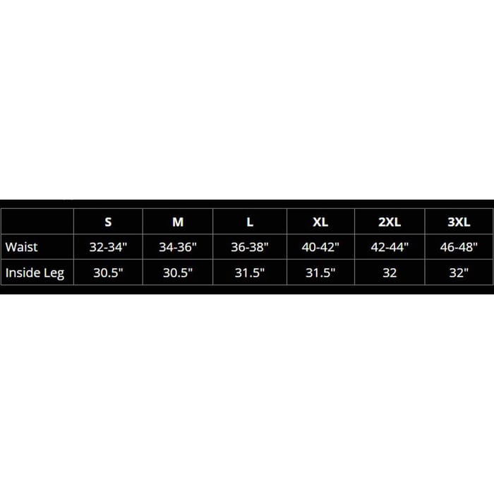 Speero Propus Green Trousers Size Guide
