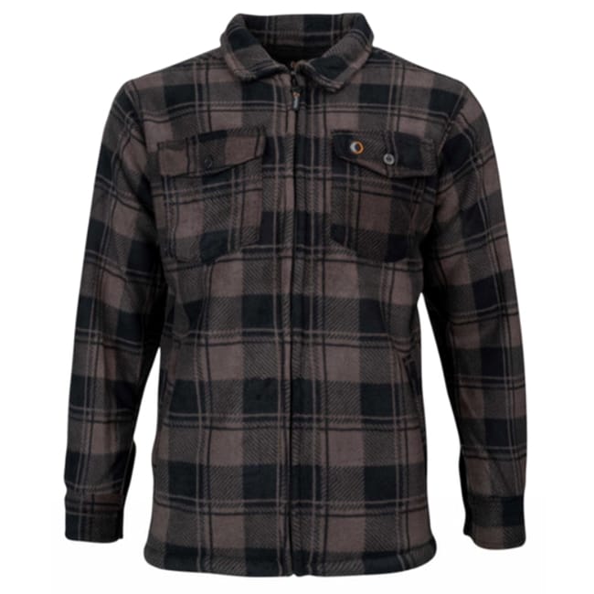 Speero Sherpa Fleece Lined Shirt - Brown