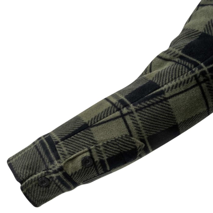 Speero Sherpa Fleece Lined Shirt - Green