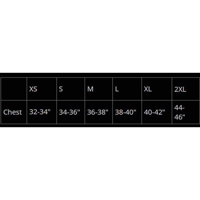 Speero Vega Green Hoodie Size Guide