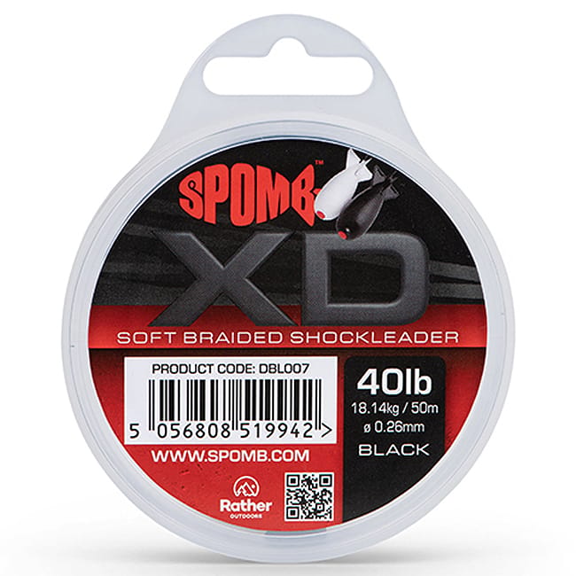 Spomb XD Soft Braided Shockleader 50m - Black