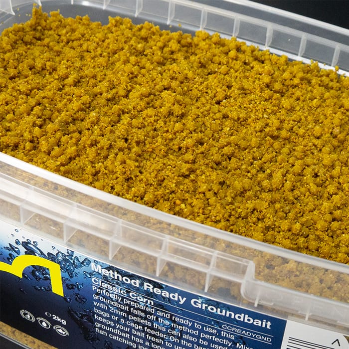 Spotted Fin Classic Corn Method Ready Groundbait With Pellet Mix 2kg Close Up