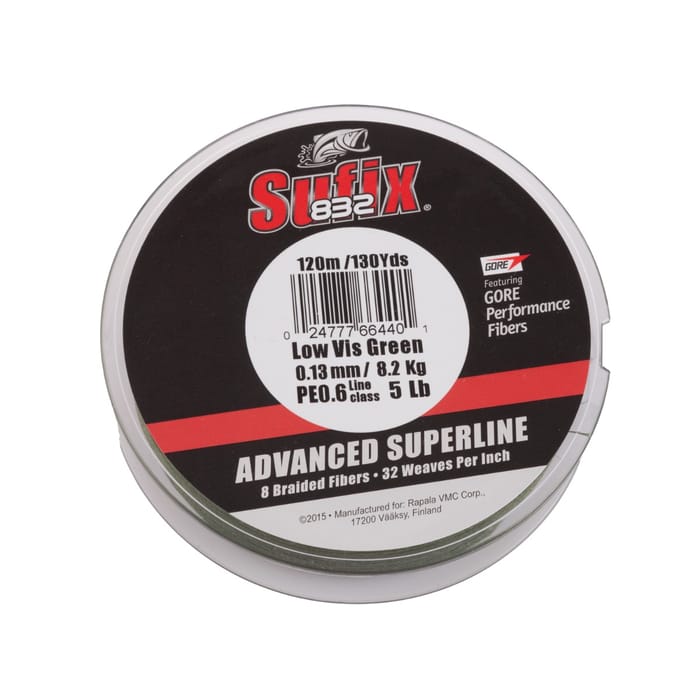 Sufix 832 Advanced Superline Braid Lo-Vis Green 120m 4
