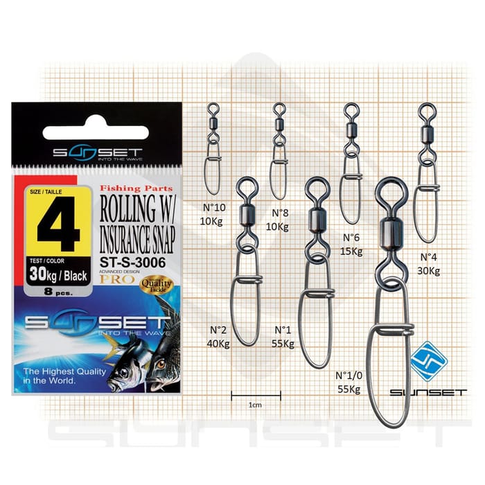 Sunset Rolling Swivel With Insurance Snap ST-S-3006 1