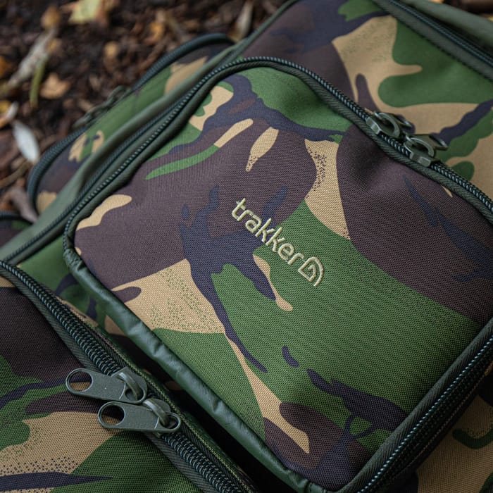 Trakker DPM 50 Ltr Rucksack Close Up Logo