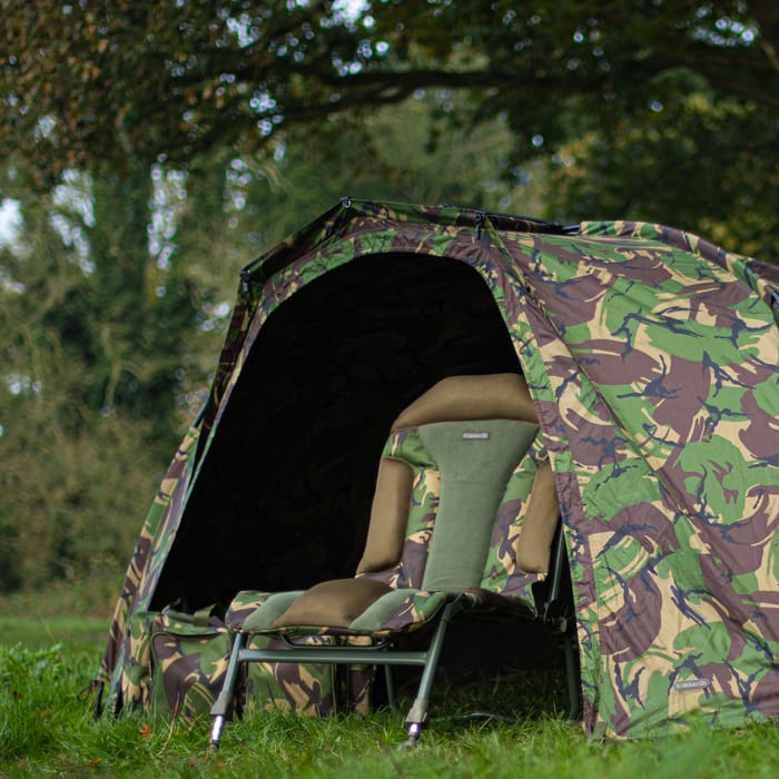 Trakker DPM Transformer Fishing Chair Inside Brolly