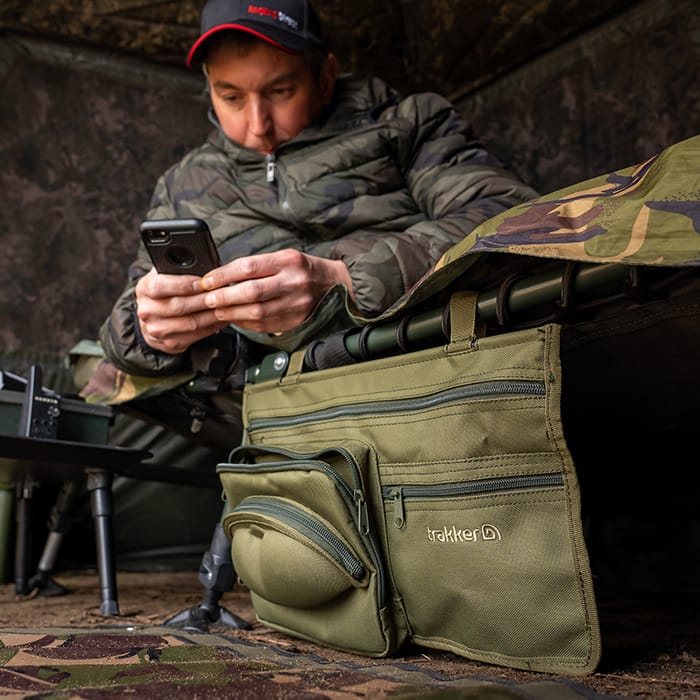 Trakker NXG Bedchair Storage Fishing Pouch In Use 1